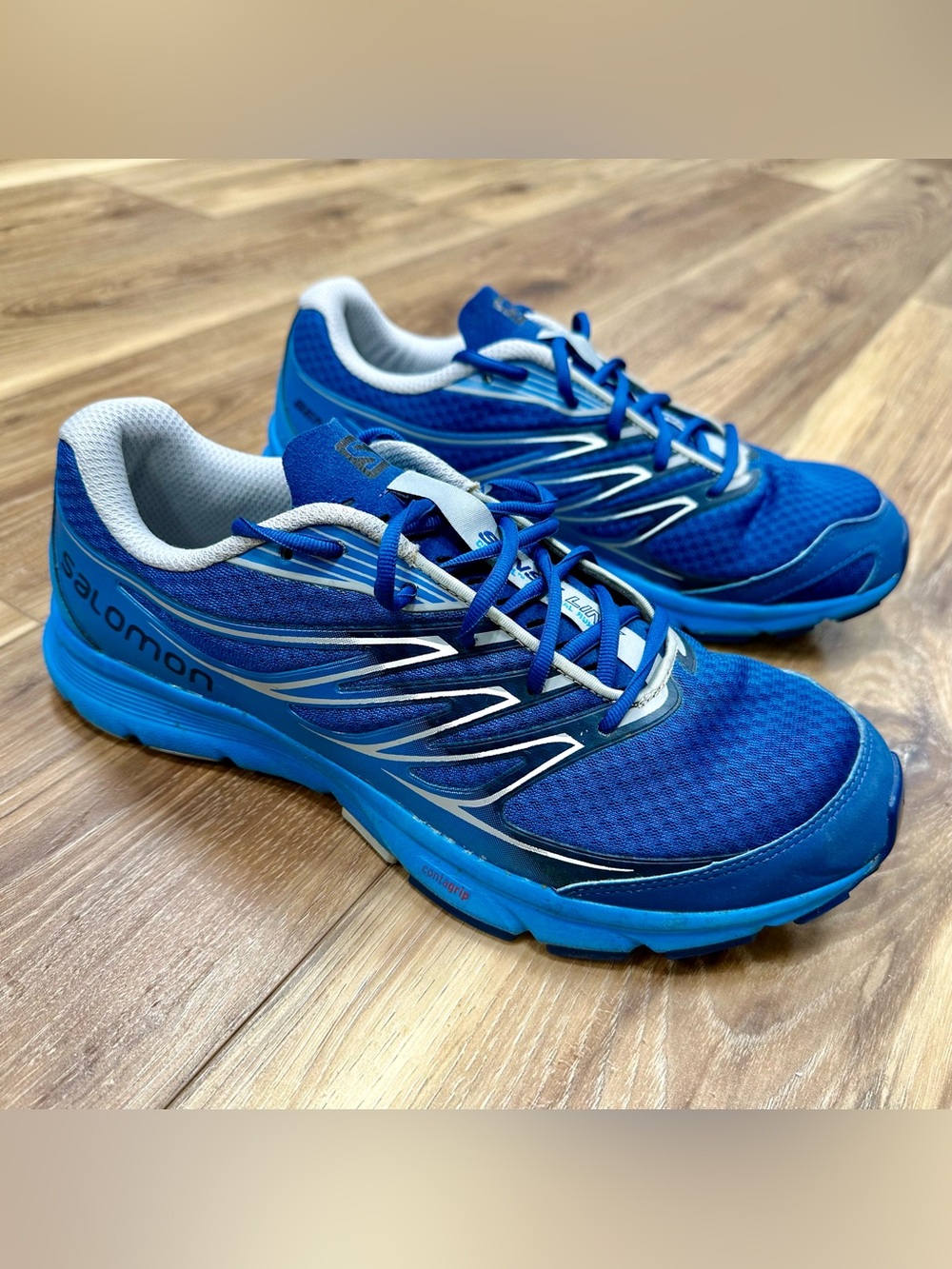 Salomon Sense Link Contagrip 376026 Running Shoes, Blue, Men’s 10